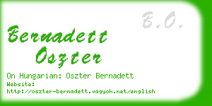 bernadett oszter business card